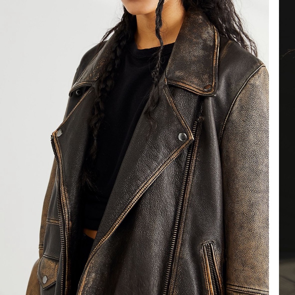 NWOT Free People Dirty Deeds Moto Jacket MEDIUM